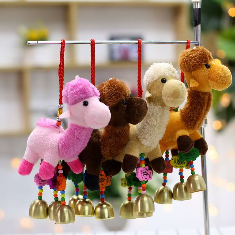 #Desert Camel Bell Plush Pendant Toy, Little Camel Stuffed Doll, Dunhuang Camel Souvenir for Tourist Attractions