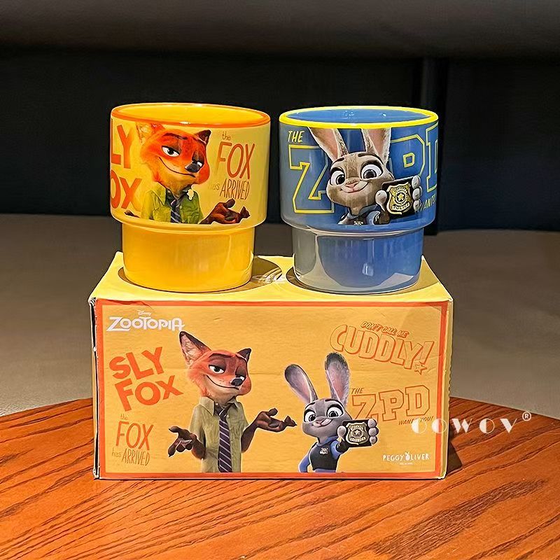 #2026New Zootopia Judy & Nick Co-branded Ceramic Mug, High-Aesthetic Coffee Cup, Perfect Birthday Gift