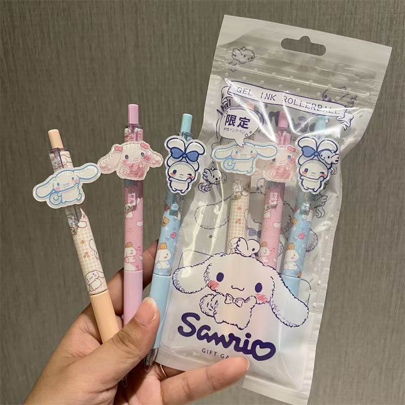 Bagged Pens - Ins Style Cute Pendant Pens - Girlish Black Carbon Cartoon Pens