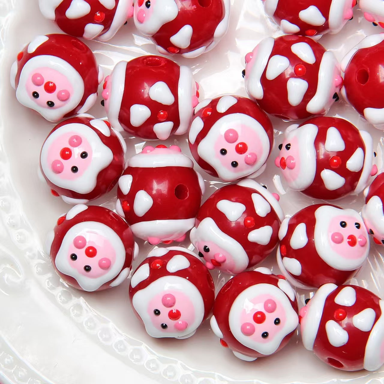 #New Arrival Oil-Coated Hand-Painted Beads: Cartoon Loose Beads for DIY - Beaded Pens, Phone Straps & Bracelets.