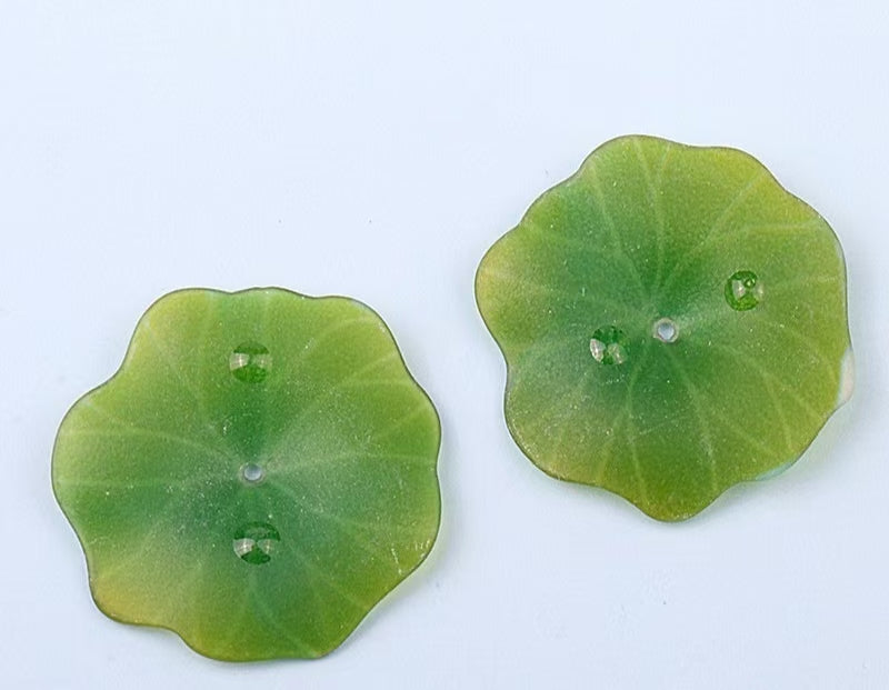 #DIY jewelry accessories - perforated lotus flowers and lotus leaves