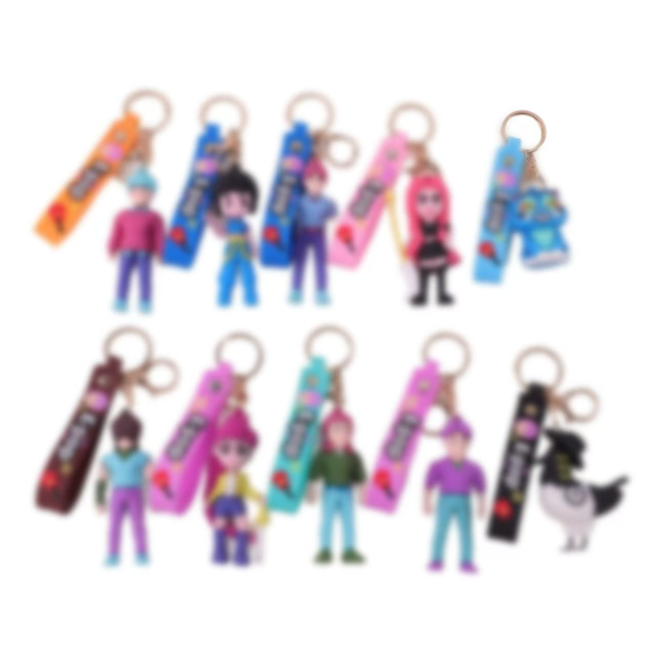 Bestselling Cute Flocked Cherry Crying Doll Cartoon Keychain, $12/7pcs