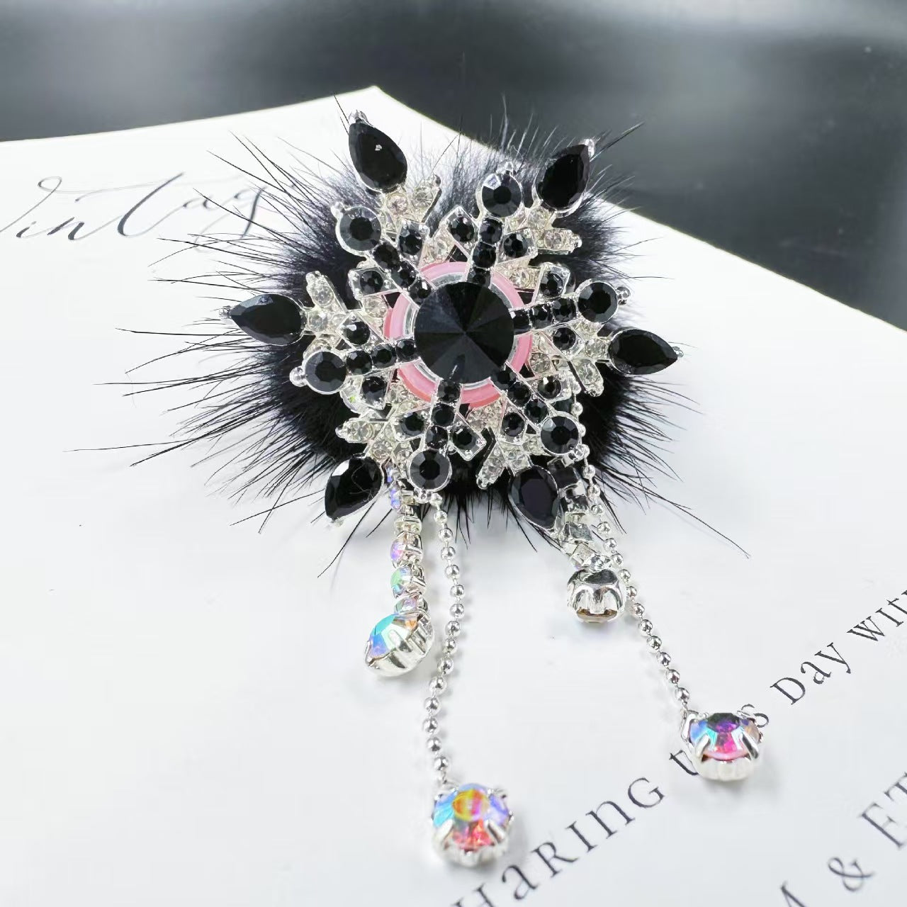 #Snowflake Zircon Beads for DIY Phone Chain Straight-Hole Beading Materials**