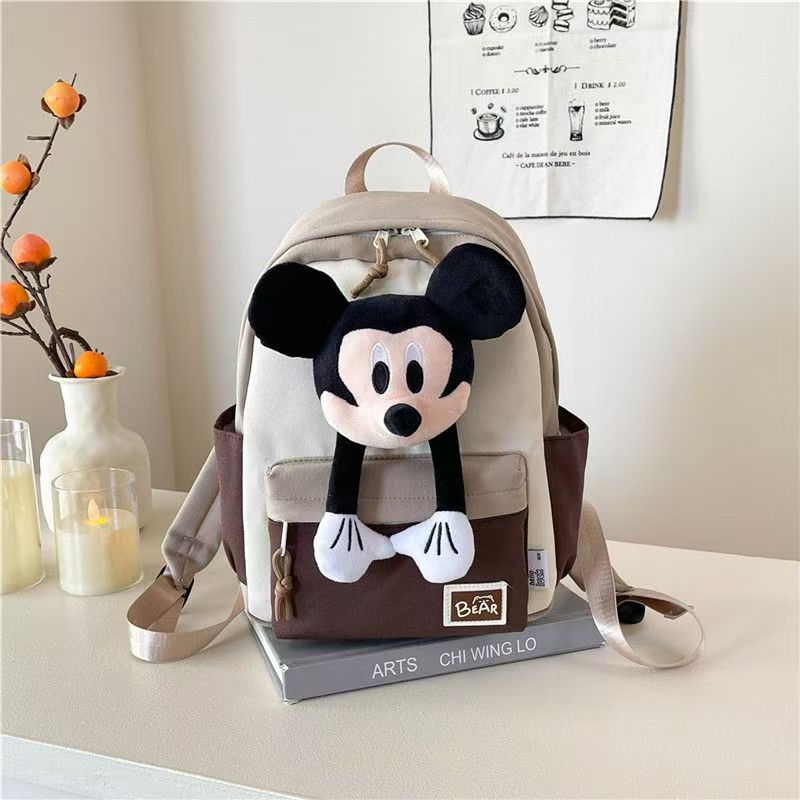 #New Arrival Kindergarten Kids' Mickey Backpack – Cute Cartoon Large-Capacity Casual Shoulder Bag for Girls
