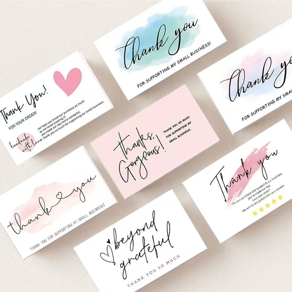 #Creative Packaging Thank-You Cards - "Thank You for Your Order" Greeting Cards for Small Businesses, 50 Cards/Pack
