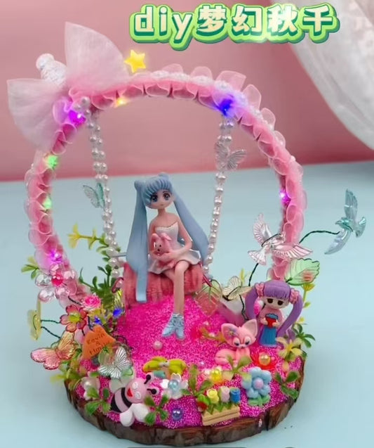 #Children's DIY Creative Swing Night Light Craft Kit, Educational Toy & Handmade Gift for Girls