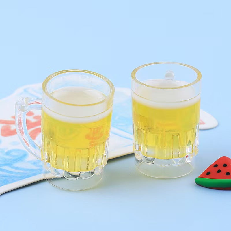 #3D Beer Mug / Draft Beer DIY Resin Accessories for Cream Glue Phone Case, Desktop Ornament / Bag Charm, Decoration Jewelry, Wholesale