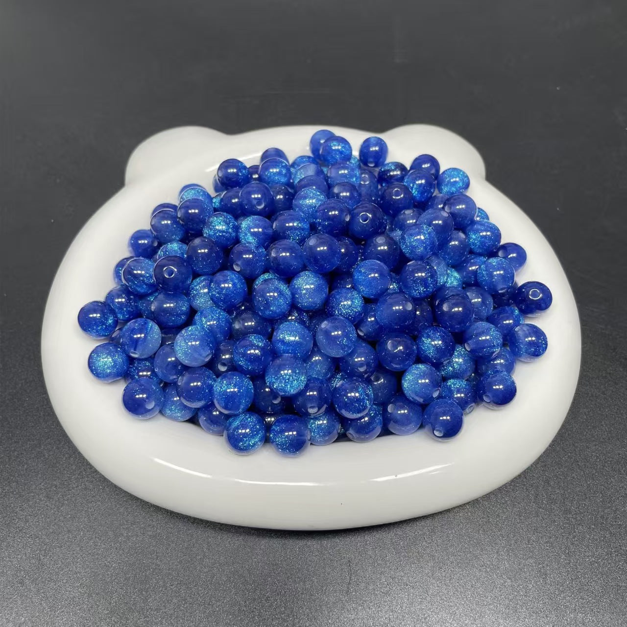 8-12mm Resin Shimmering Starry Sky Mermaid Beads,