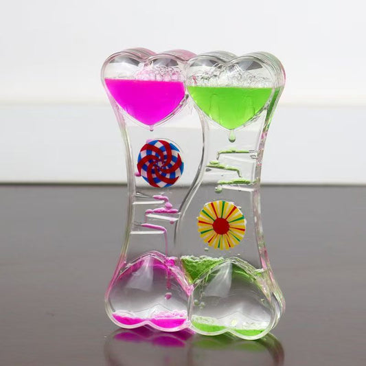 #Dripping Liquid Oil Drop Decompression Toy, Unique Creative Slide & Staircase Flowing Water Trendy Hourglass for Kids