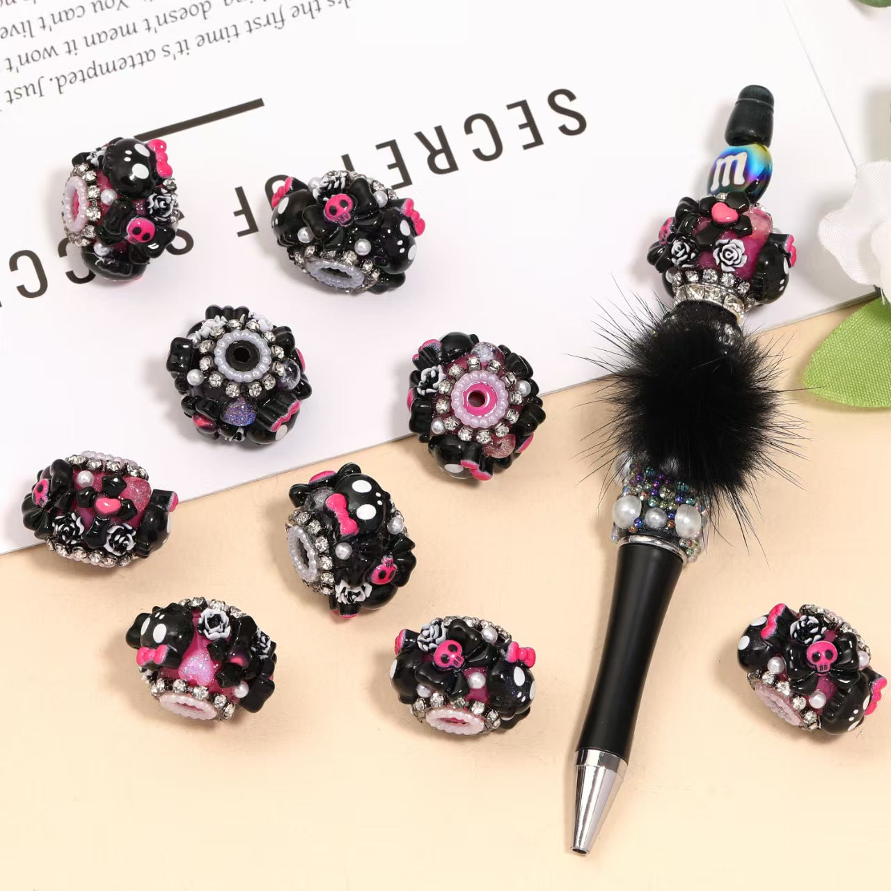 #New Arrival Heavy-Duty Beading Fashion Straight-Hole Round Beads: Handmade DIY Phone Straps, Beaded Pens, and Loose Bead Jewelry Accessories
