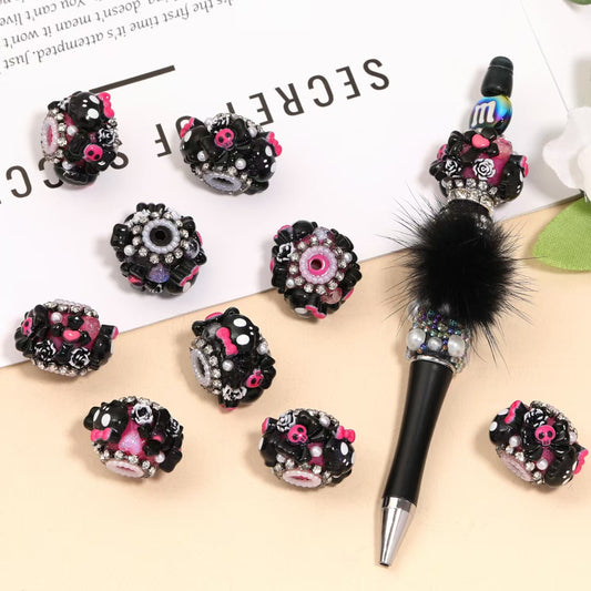 #New Arrival Heavy-Duty Beading Fashion Straight-Hole Round Beads: Handmade DIY Phone Straps, Beaded Pens, and Loose Bead Jewelry Accessories