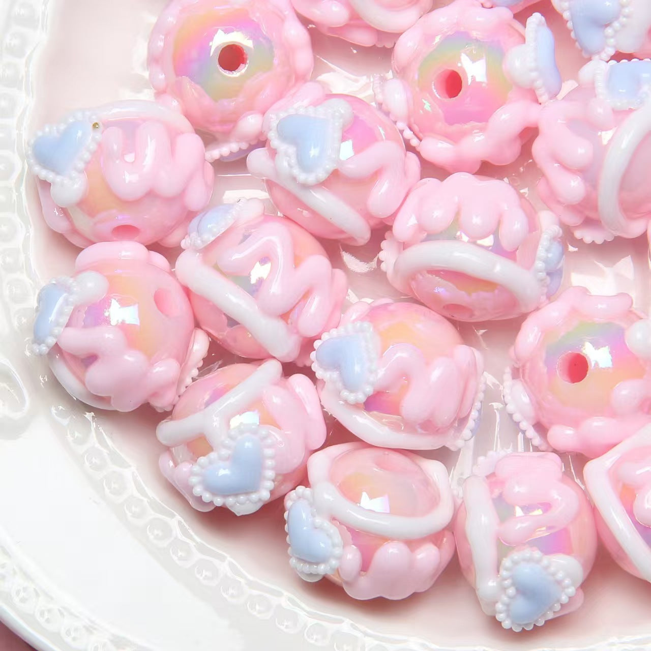 #New Arrival Oil-Coated Hand-Painted Beads: Cartoon Loose Beads for DIY - Beaded Pens, Phone Straps & Bracelets.