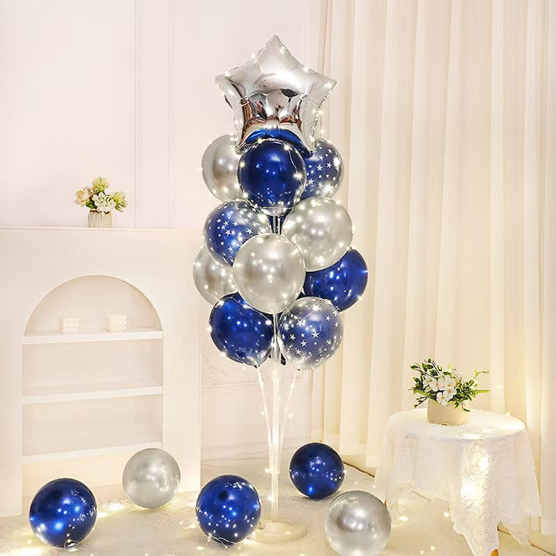 #Floor-Standing Light-Up Balloon Stand – Birthday Decor Table or Floor Display, Shop Opening Atmosphere Supplies