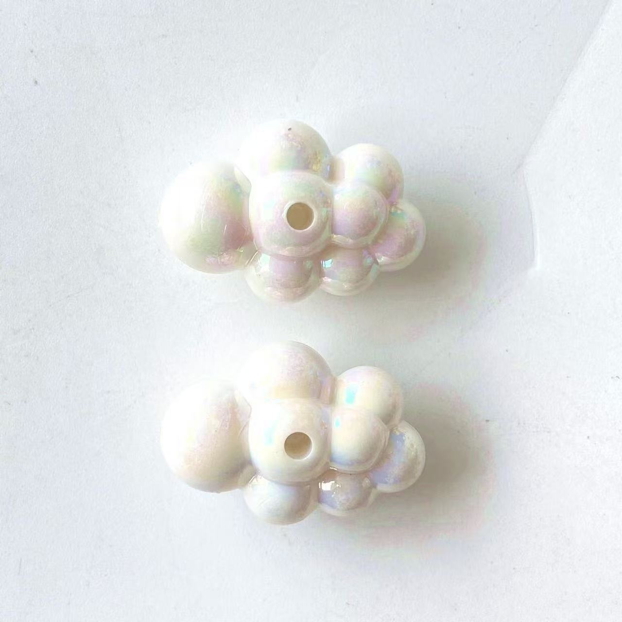 #DIY Jewelry Accessories Acrylic Straight-Hole Cloud Loose Beads: New Style Materials for Bracelets, Necklaces & Car Ornaments