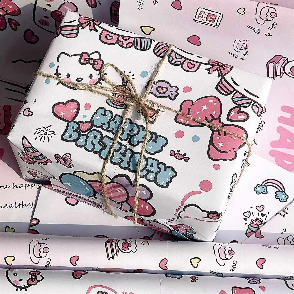 #INS-Style Daily Gift Wrapping Paper, Original Design, Xiaohongshu-Worthy Packaging Paper, High-Aesthetic Birthday Wrapping Paper