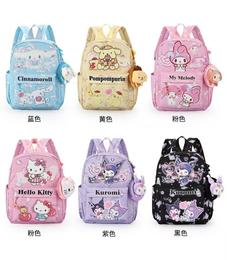 #Large Cute Cartoon Kuromi Backpack,Lightweight Large-Capacity School Bag for Kindergarten & 1st Grade Primary Students