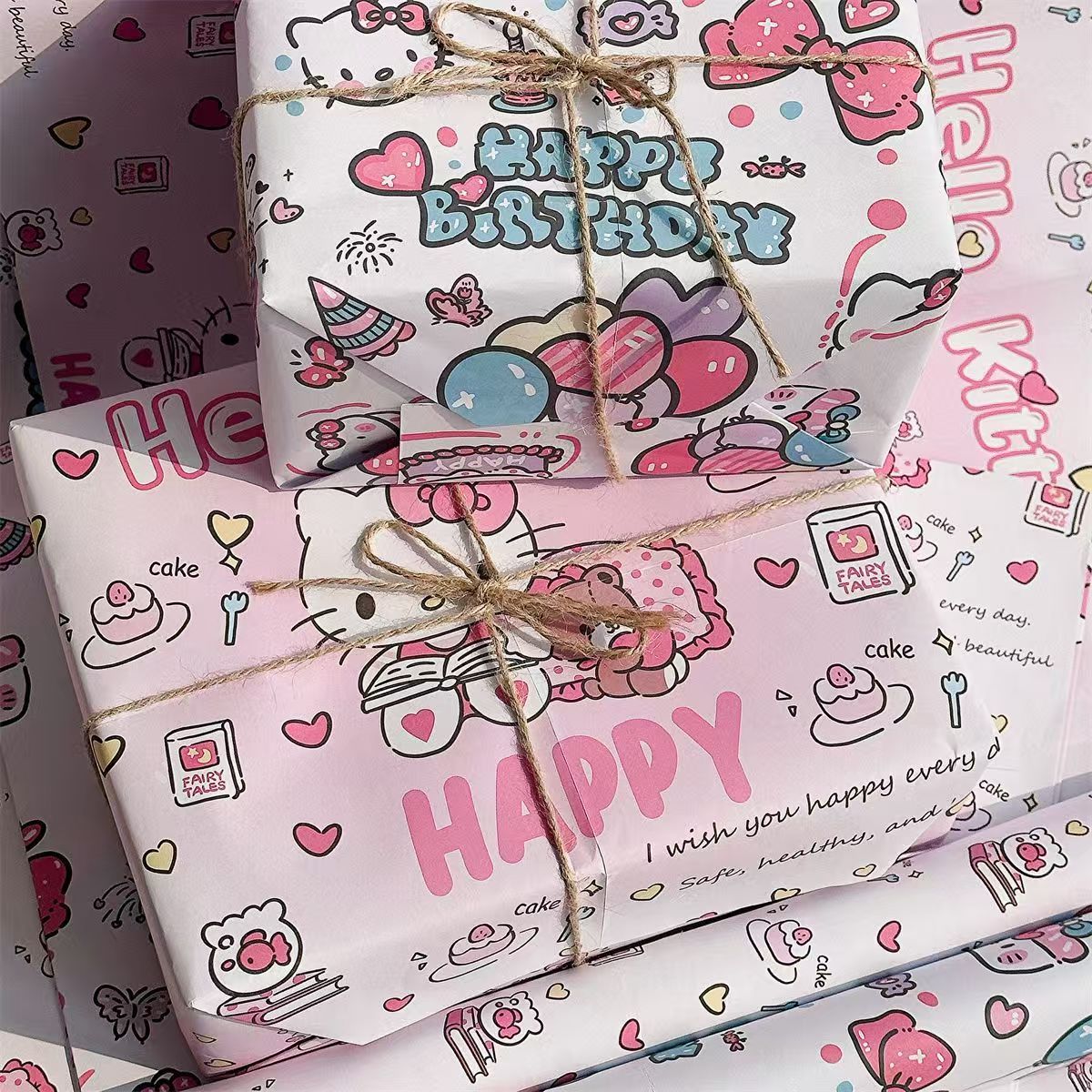 #INS-Style Daily Gift Wrapping Paper, Original Design, Xiaohongshu-Worthy Packaging Paper, High-Aesthetic Birthday Wrapping Paper