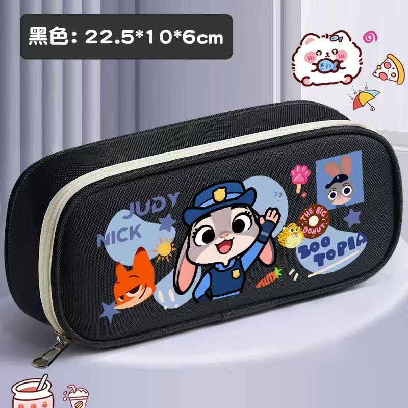 #Zootopia Same-Style Pencil Case, Cute Nick & Judy Large-Capacity Multi-Functional Pencil Box for Students