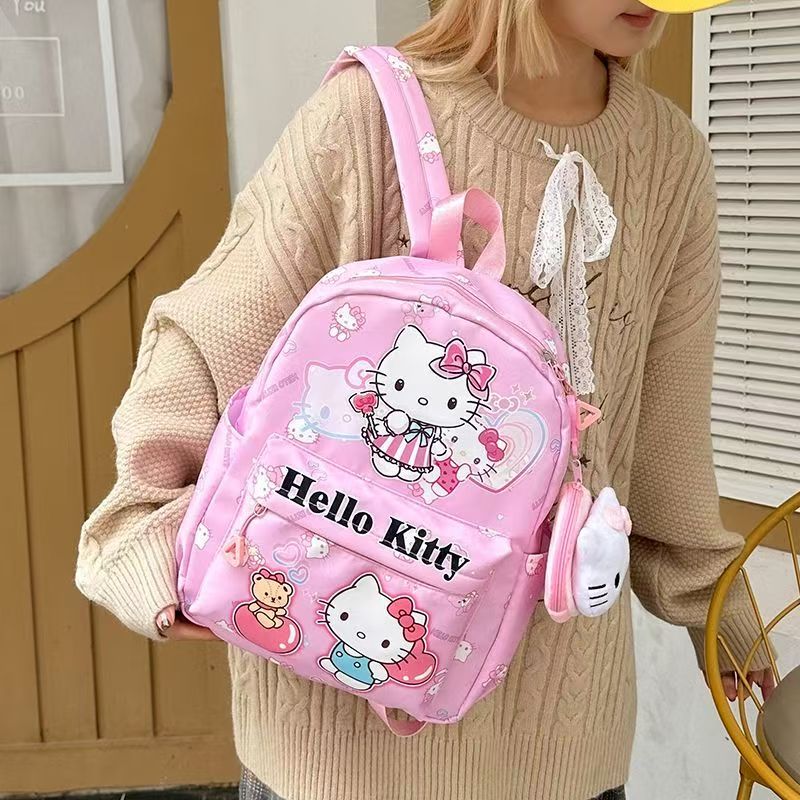 #Large Cute Cartoon Kuromi Backpack,Lightweight Large-Capacity School Bag for Kindergarten & 1st Grade Primary Students