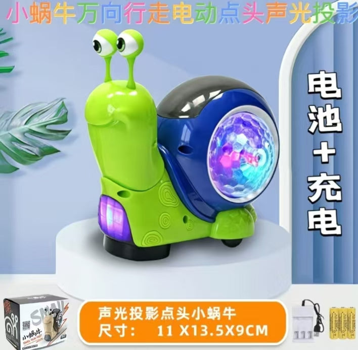 #Adorable snail  toy lights UP&Move Autonomously