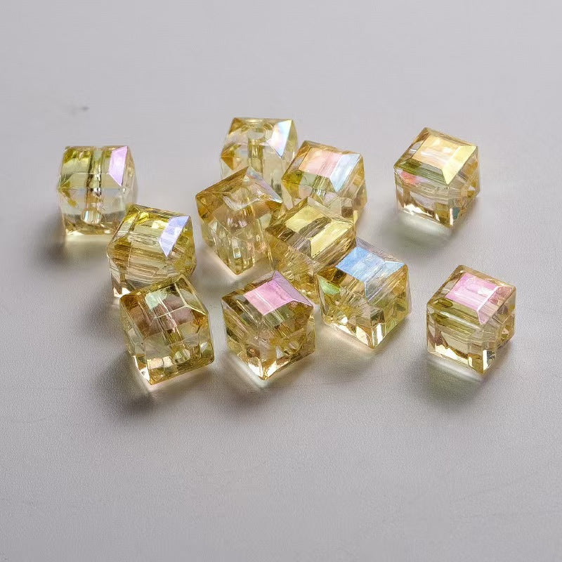 # Sparkly 8mm High-Transparency Acrylic Square Beads for DIY Crafts