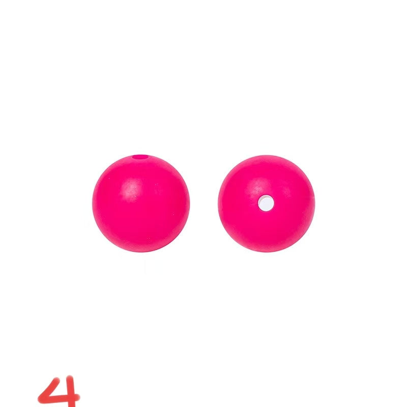 #15mm Silicone Teething Beads: Bite-Resistant, In-Stock for DIY Pacifier Chain (Wholesale)