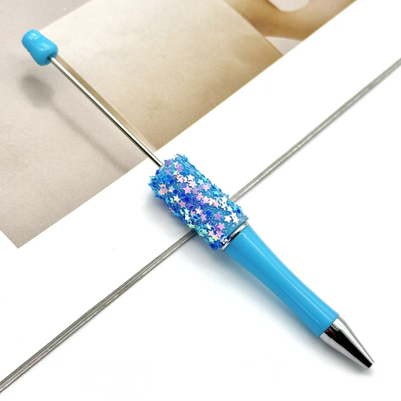 #DIY Shiny Star Beaded Pen($3.5/5pcs)
