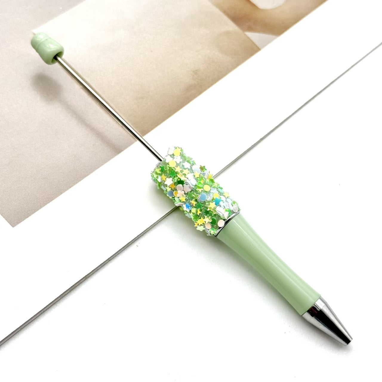 #DIY Shiny Star Beaded Pen($3.5/5pcs)