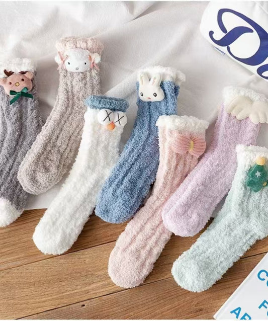 #Women's Coral Fleece Socks for Winter