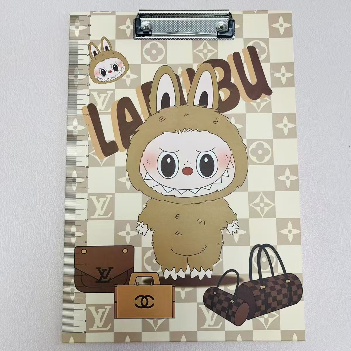 Labubu A4 Folder - Cute Cartoon Report Clipboard,