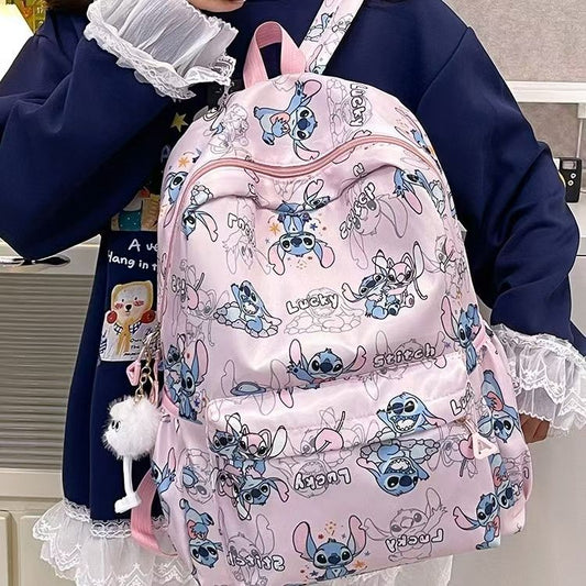 #Cute Cartoon Printed Stitch Backpack - Versatile