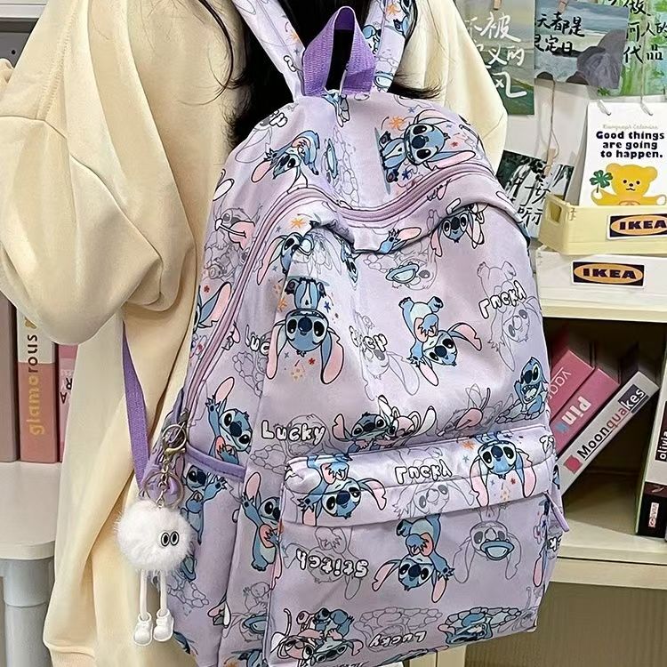 #Cute Cartoon Printed Stitch Backpack - Versatile