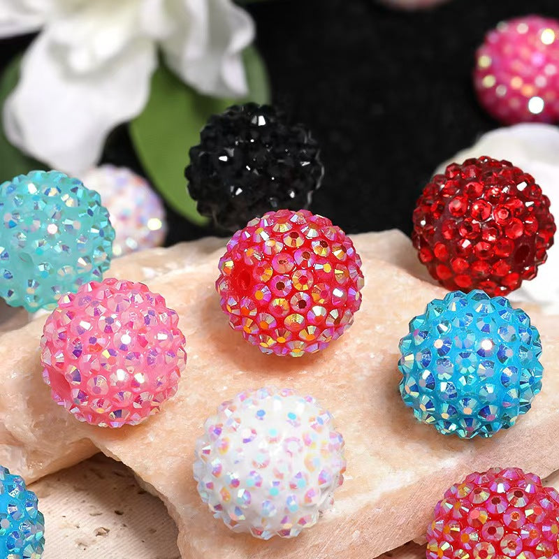 #16MM Acrylic Resin Drill Bead Ball($2.8/10pcs)clear warehouse
