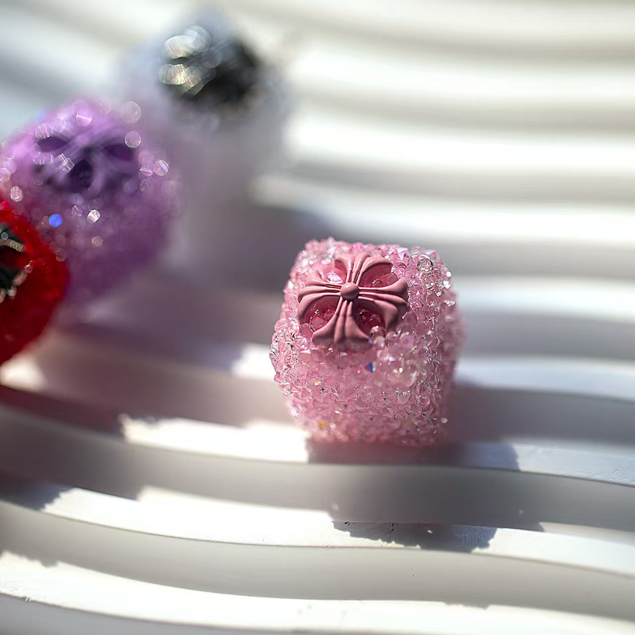 #Soft Sugar Bead&Double-Sided Alloy Square Beads