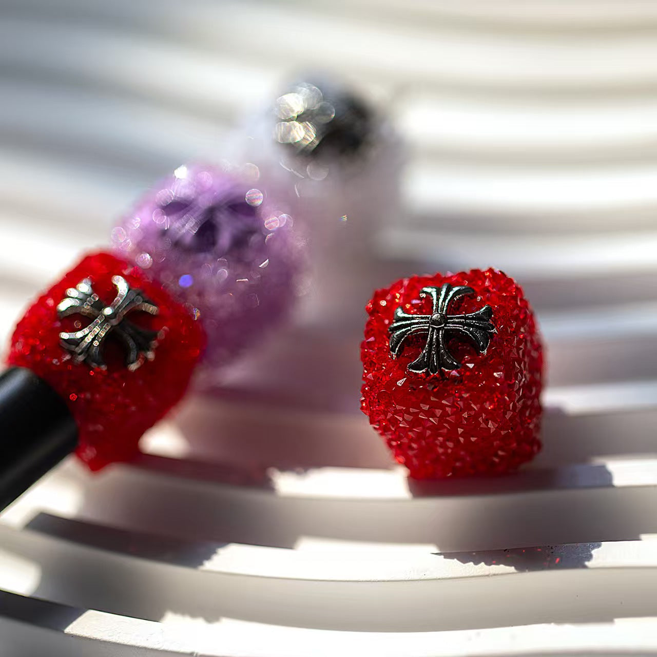 #Soft Sugar Bead&Double-Sided Alloy Square Beads