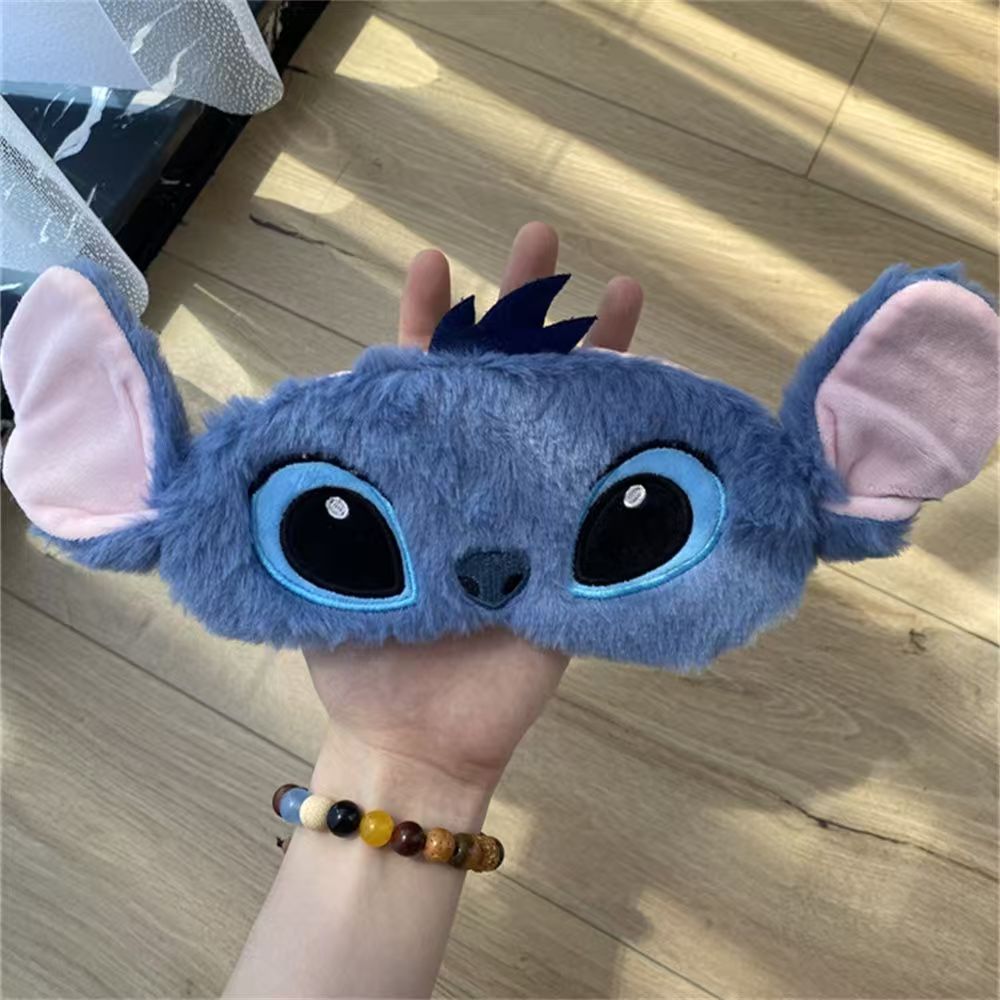 #Disney Stitch Cute Plush Light-Blocking Eye Mask - Portable for Couples