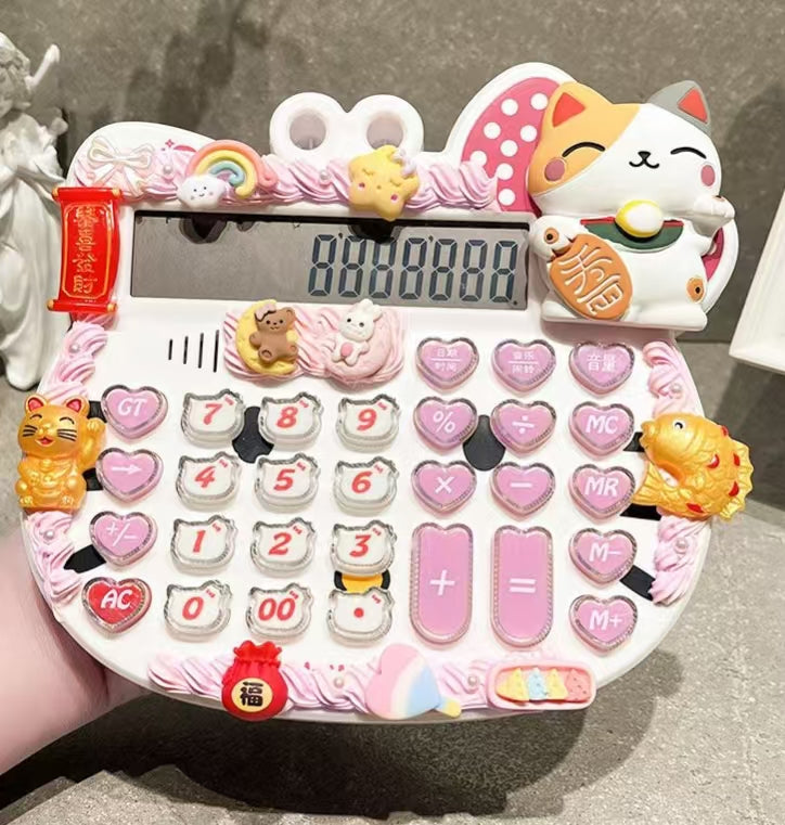 Cute Cream Glue Calculator with Real Human Voice, High Appearance