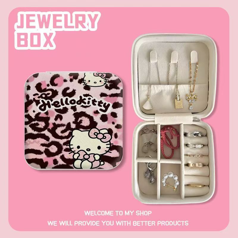 #Leopard  （adorable ） or table Jewelry Box: Compact & Mini Storage for Earrings, Studs, Necklaces, Rings & Bracelets  box3