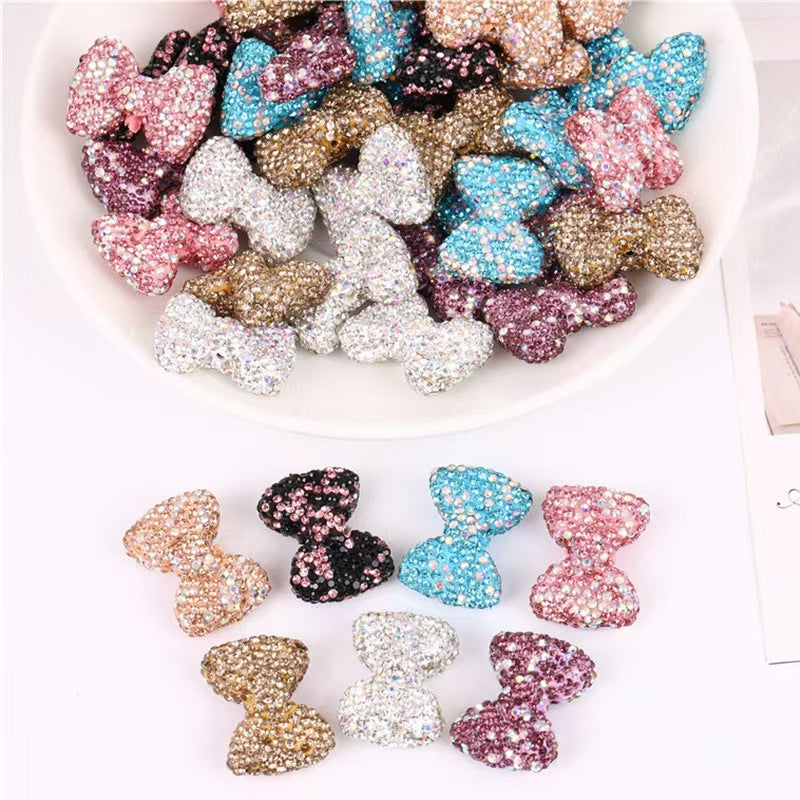 #New Starry Sky Bowknot Drill Ball: DIY Phone/Bag Chain Accessories