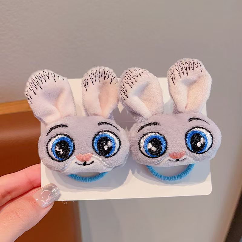 #Bunny Police Officer Kids' Cartoon Hair Clips, Girls' Sweet Hair Accessories, Judy Rabbit Cosplay Hair Pins