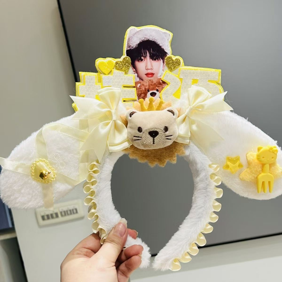 #Custom Cheer Headbands, Big Ear Doll Star Concert Headpieces, Cute Support Merchandise (No Returns or Exchanges)