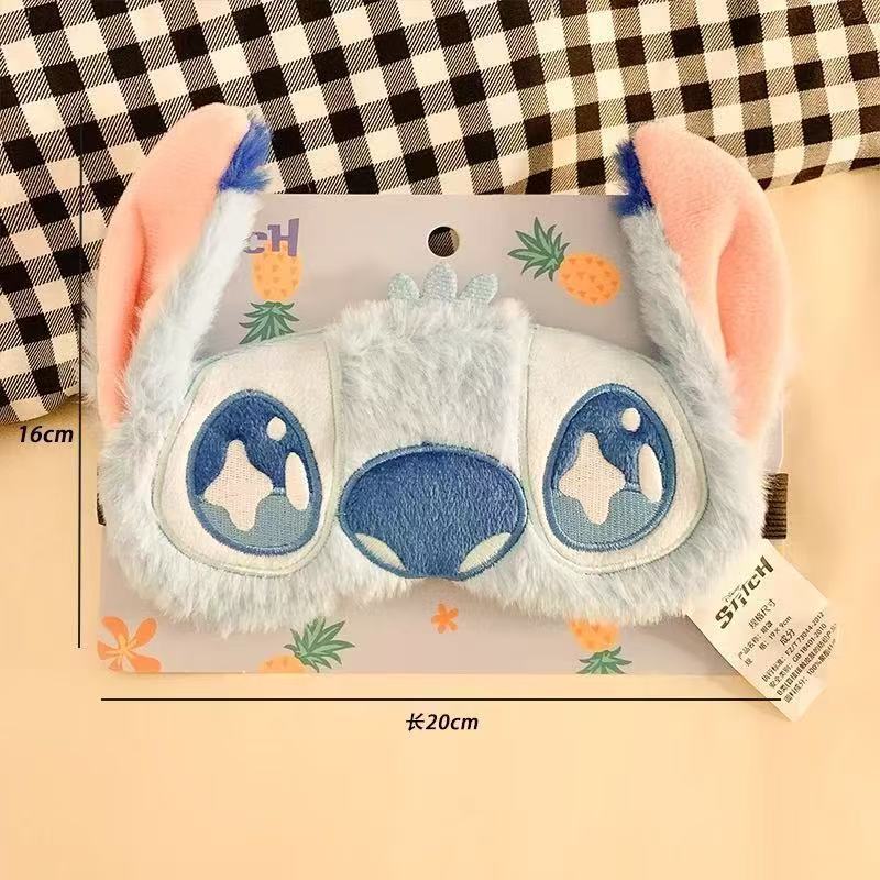 #Cute Disney Lotso Strawberry Bear Eye Mask for Students, Cartoon Plush Sleep Mask, Light Blocking for Naptime & Night Sleep, Relieves Fatigue