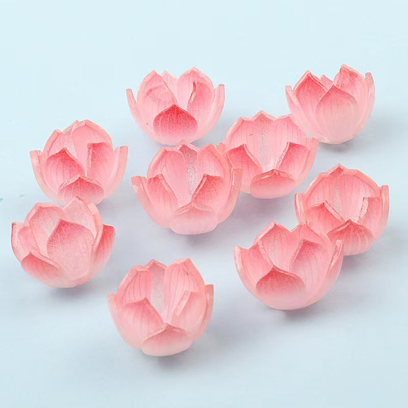 #DIY jewelry accessories - perforated lotus flowers and lotus leaves