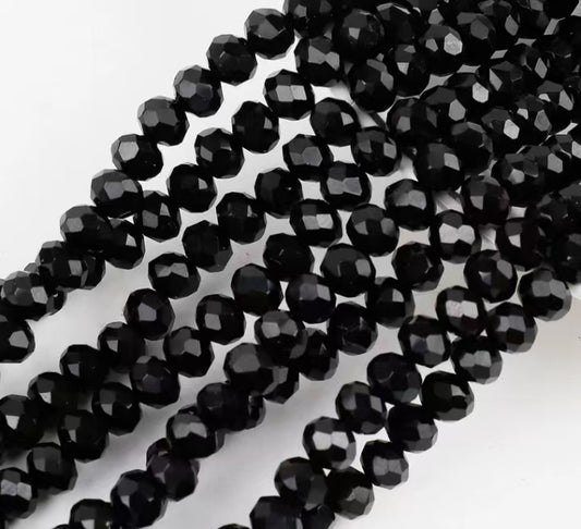#6mm Flat Wheel Beads, Faceted Colorful Perforated Loose Beads, Crystal Glass Beads for DIY Jewelry Accessories