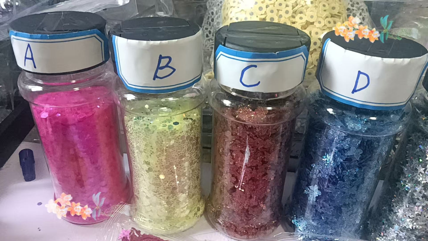 # Iridescent Sequins, Super High-Gloss Decorations,（500g  $2.6/50g）>1000gram;$2.2/50gram;;>5000grram,  $2/50g   >