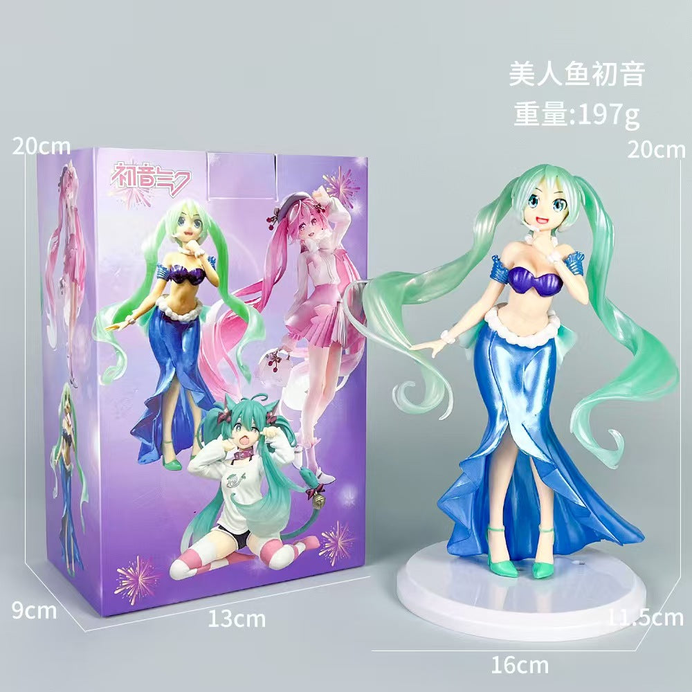 #Hatsune Mikuai Figure, Anime Sailor Moon Pretty Girl, Rem Wedding Dress Version, Sora Girl, 2D Character Doll Models and Ornaments for Wholesale