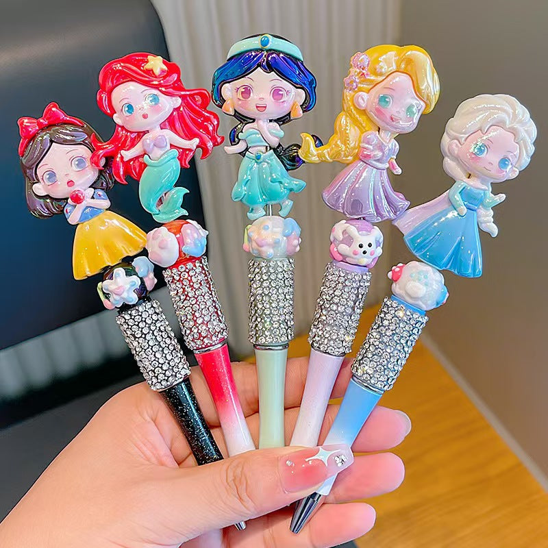 Elsa Snow White Cartoon Rotating Gel Pen for Kids