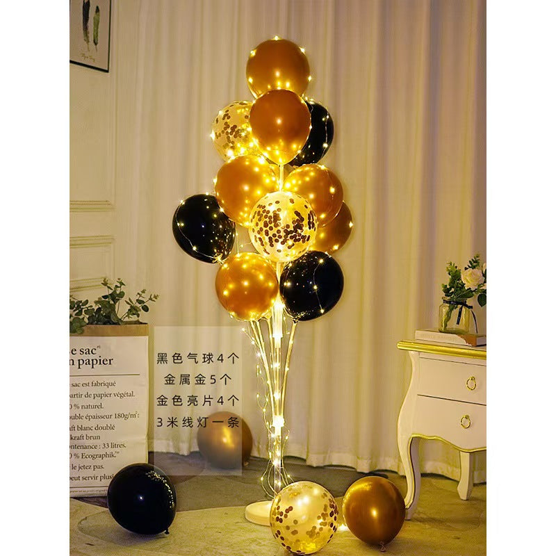 #Floor-Standing Light-Up Balloon Stand – Birthday Decor Table or Floor Display, Shop Opening Atmosphere Supplies