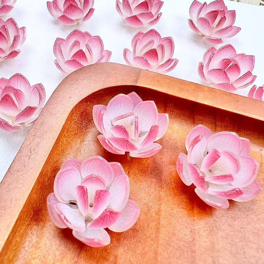 #DIY jewelry accessories - perforated lotus flowers and lotus leaves