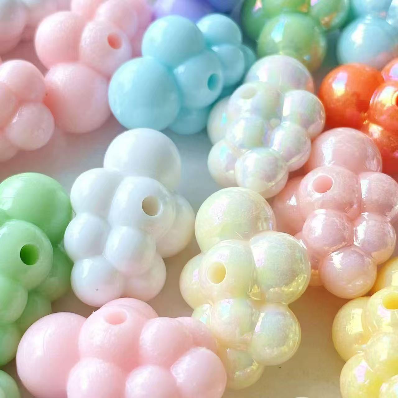 #DIY Jewelry Accessories Acrylic Straight-Hole Cloud Loose Beads: New Style Materials for Bracelets, Necklaces & Car Ornaments